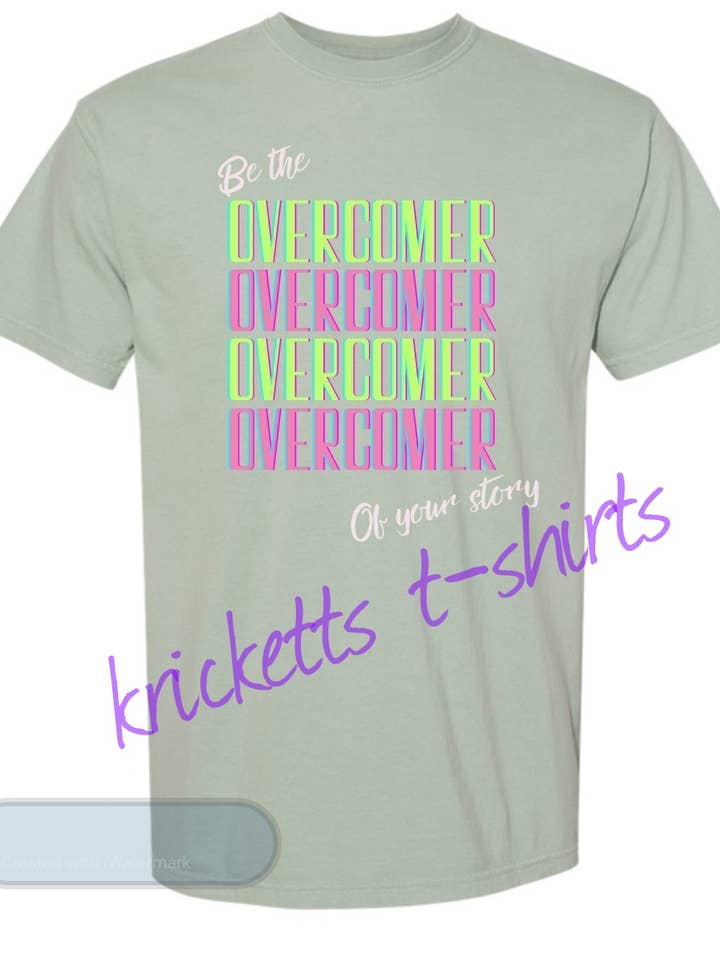 Overcomer for wholesale by Kricketts' T-shirts