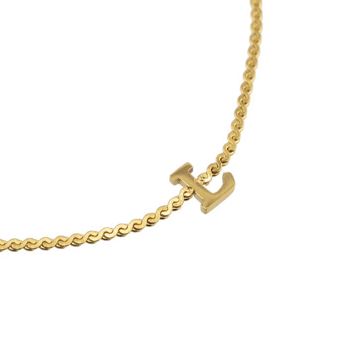 Brenda Grands Jewelry - Wholesale Charm/Dangle Bracelet - Waterproof Dainty Gold Initial Bracelet27