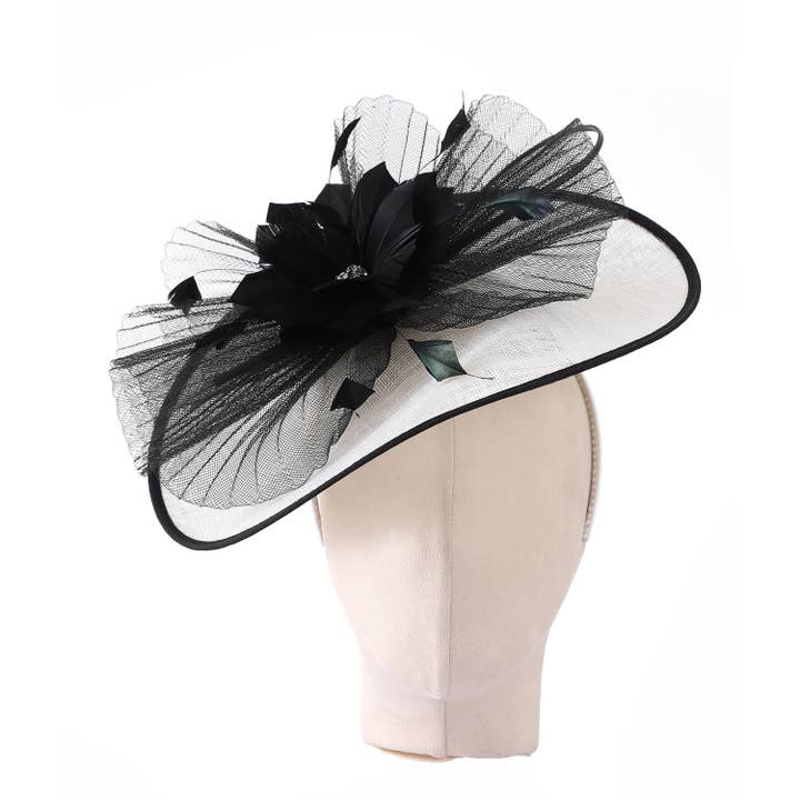 PEACH ACCESSORIES – wholesale Fascinator hat – Women's – Elegant Wide Brim Fascinator Hat TGH0668