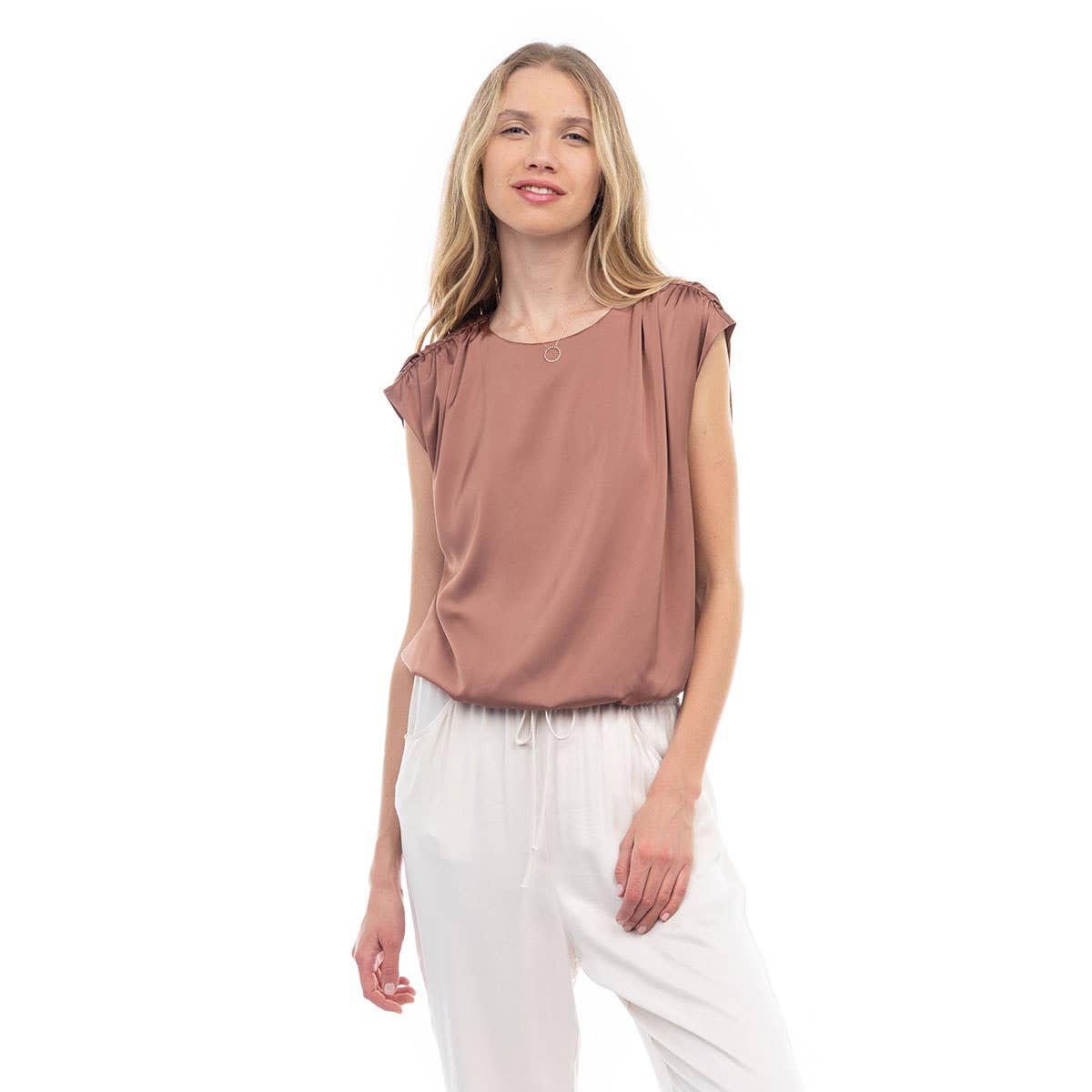 Naked Zebra Rack – Großhandel Tanktop – Damen – Bootsausschnitt-Top mit elastischem Saum0