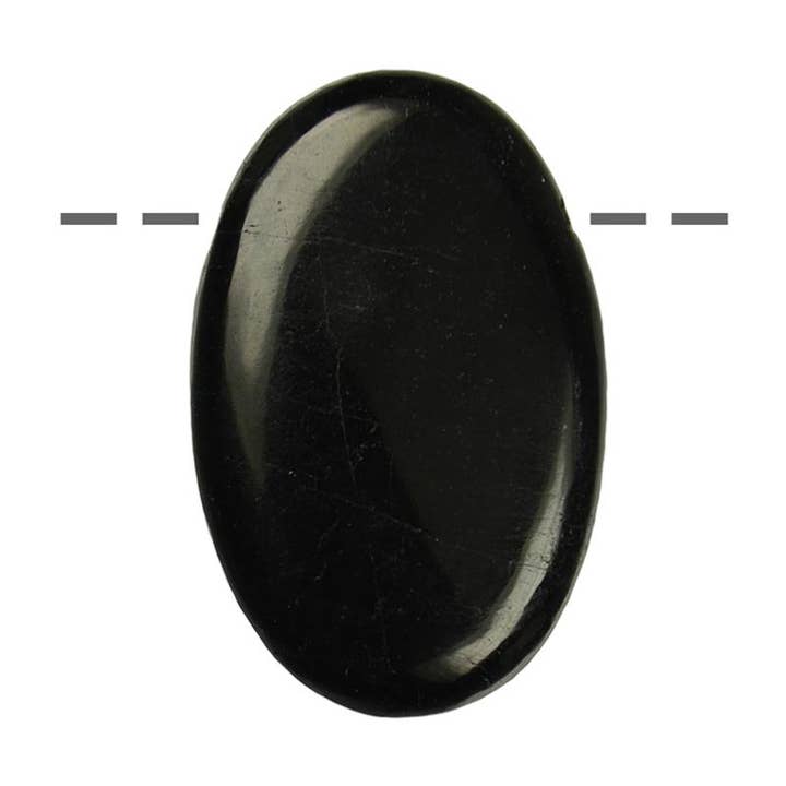 La Boîte à Cailloux – wholesale Individuell berlock/hänge – Oval svart turmalin hänge Brasilien A (borrad sten) + snodd