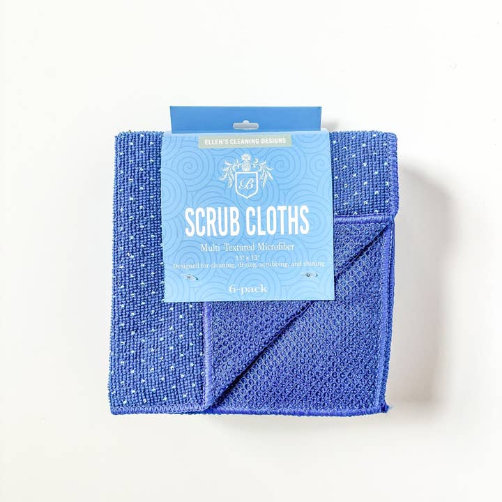 Broder MFG. INC. - Wholesale Cleaning Cloth - Multi-Textured Microfiber Scrub Cloths – 6 Pack (13" x 13")1