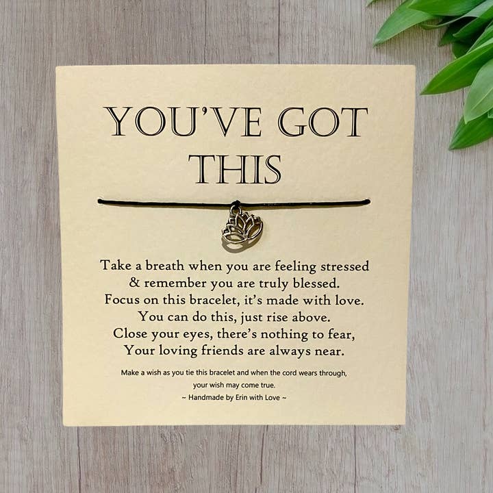 You've Got This... Wish Bracelet and Message Card for wholesale by By Erin Cards and Gifts Ltd