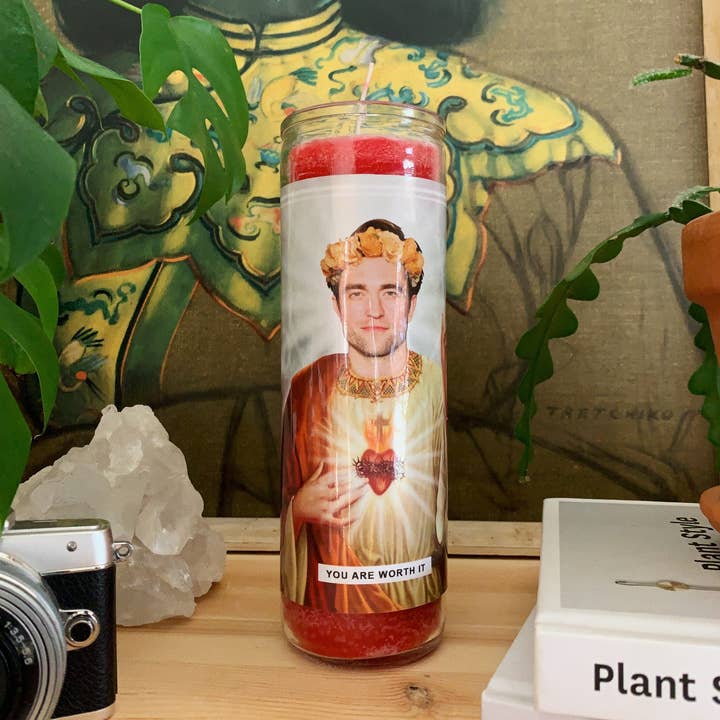 Saint Robert Pattinson Prayer Candle for wholesale by Ain't Saint