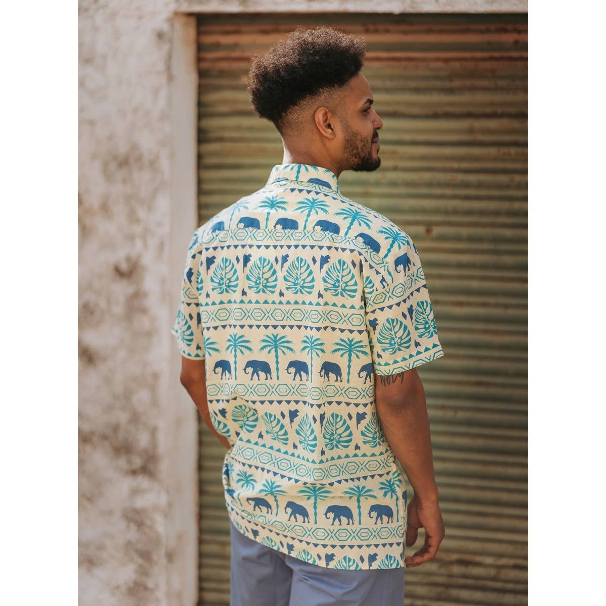Green Men's Shirt Cartagena for wholesale on Faire1