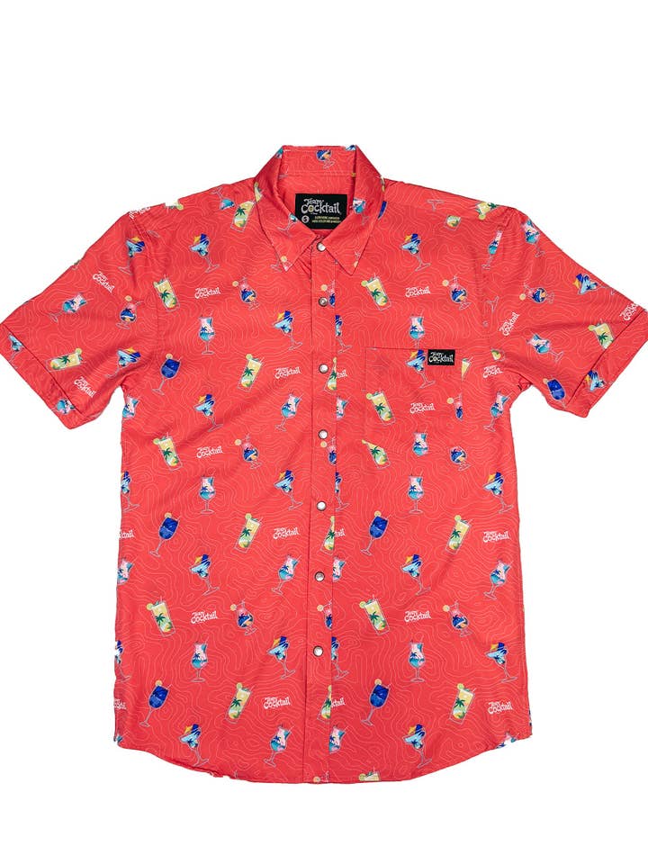 Feriecocktails CORAL Unisex Knap Up for engroshandel hos Team Cocktail