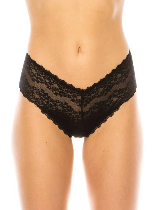 Perizoma in pizzo largo super morbido taglie forti-YM-33494-THG-PLUS per la vendita all'ingrosso da parte di Best Underwear Line