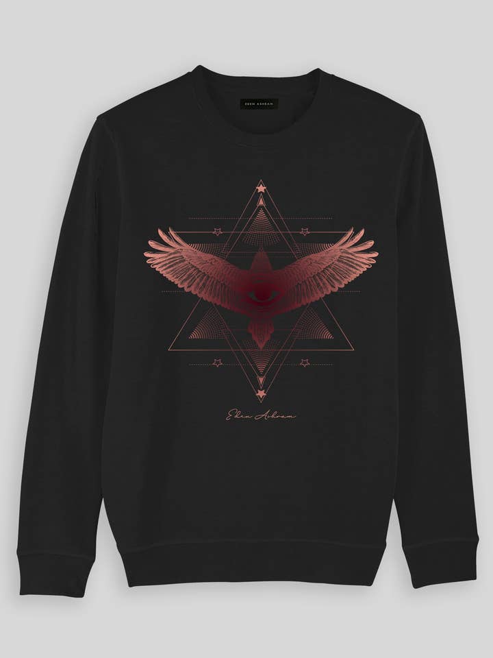 Chandail à col rond Mystic Eagle Premium pour la vente par Eden Ashram