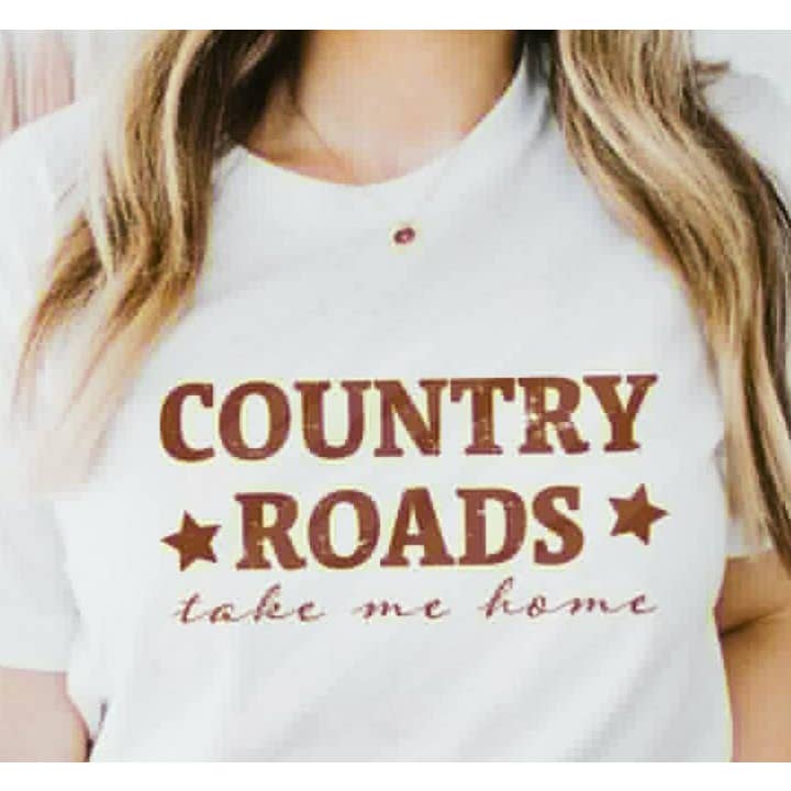 T-shirt Country Roads pour la vente par Peach Closet