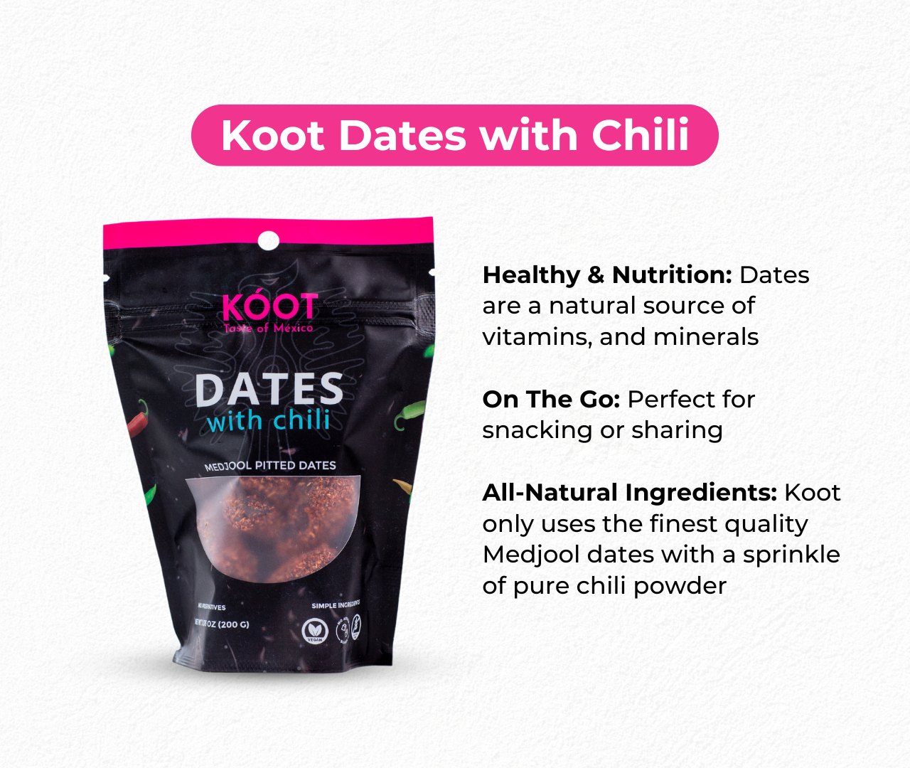 Koot - Wholesale Dried/Dehydrated Fruit - Spicy Pitted Medjool Dates  w/ Chili Powder4
