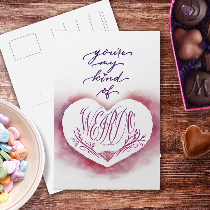 Carte postale Tu es mon genre de cinglé pour la vente par Nibs and Scripts