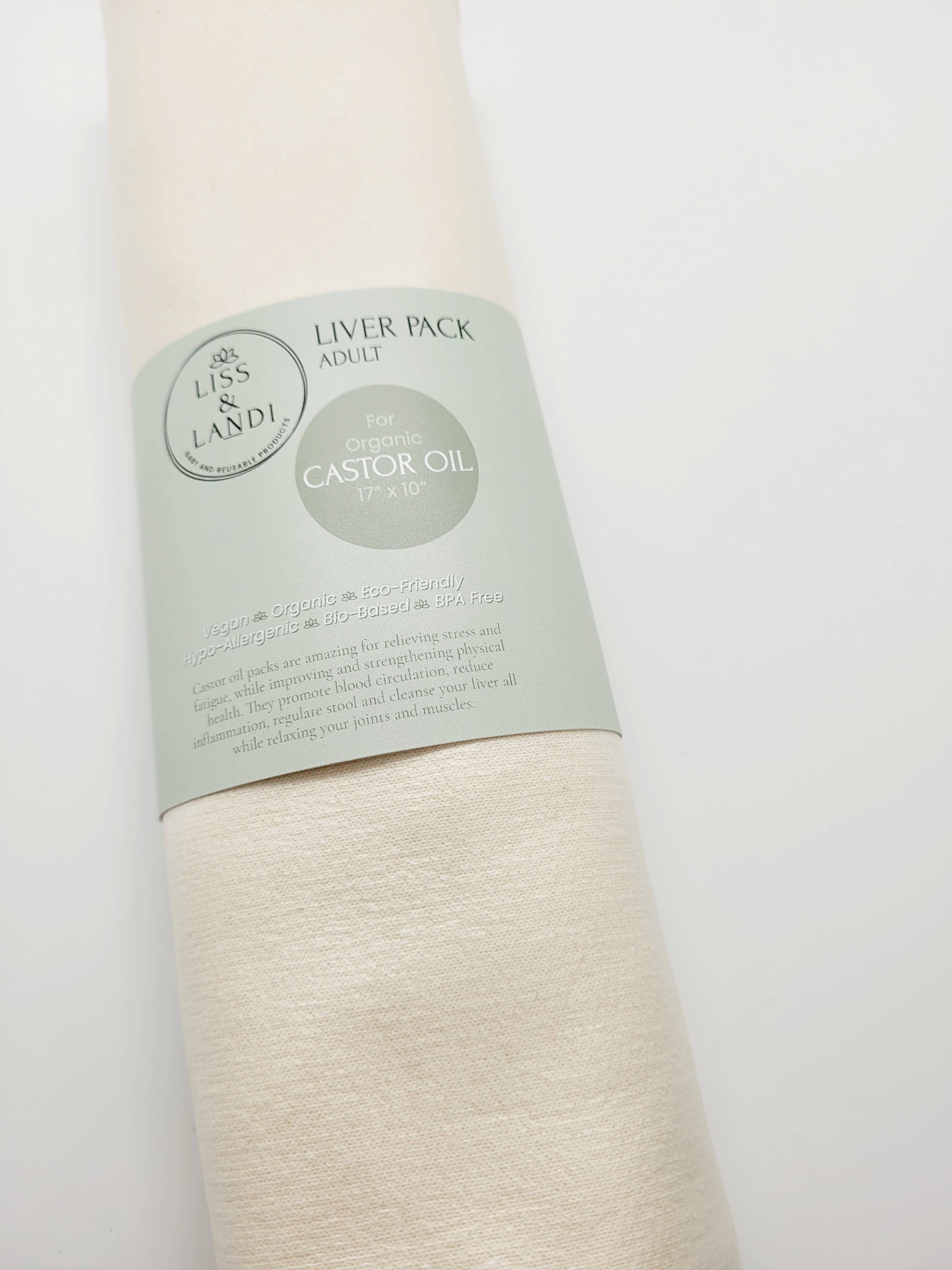 LISS & LANDI - Wholesale Cotton Pad - Pack for Organic Castor Oil - Liver | Adult 10