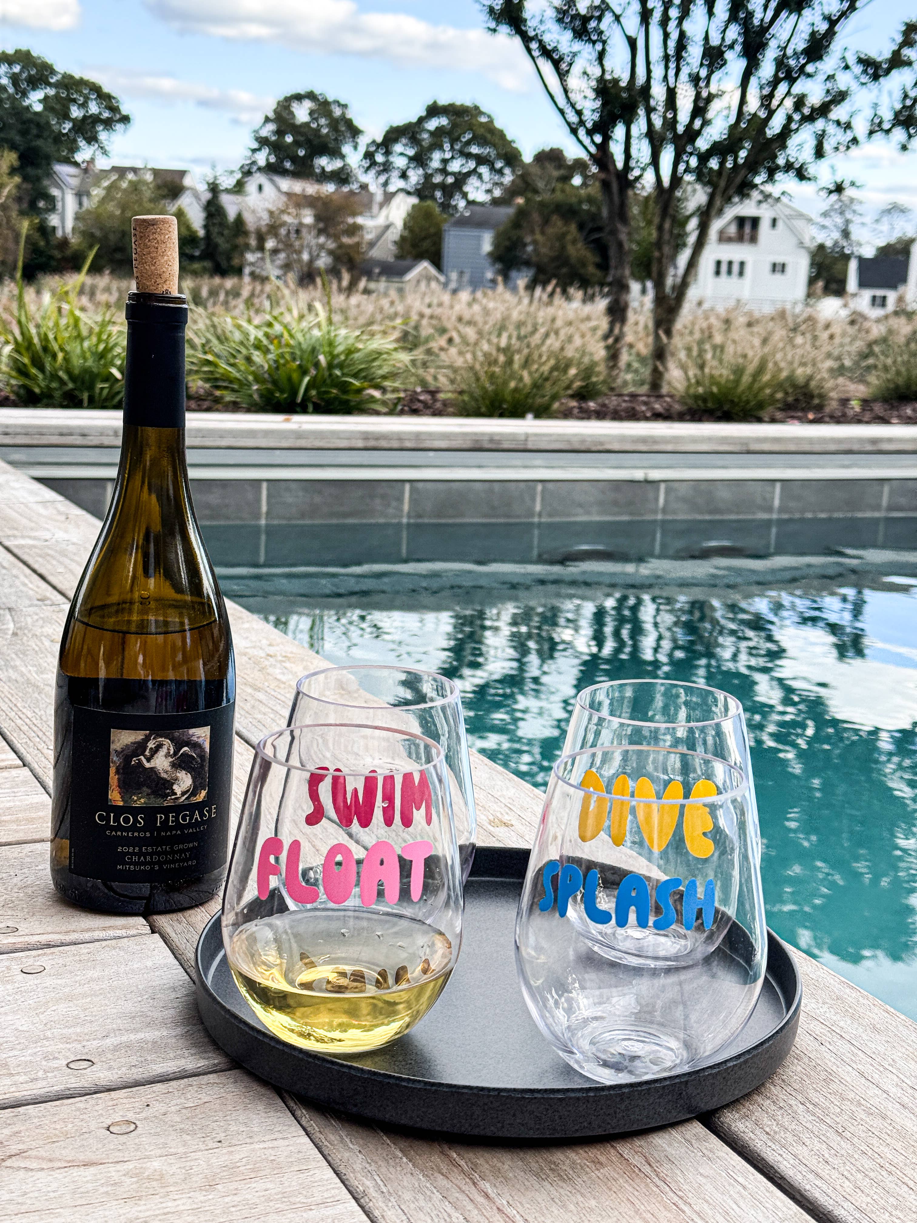 Everything Labeled | Coastal & Custom Drinkware - Wholesale Wine Glass - Poolside Acrylic Wine Glasses | Summer Gift for Pool Lovers 4