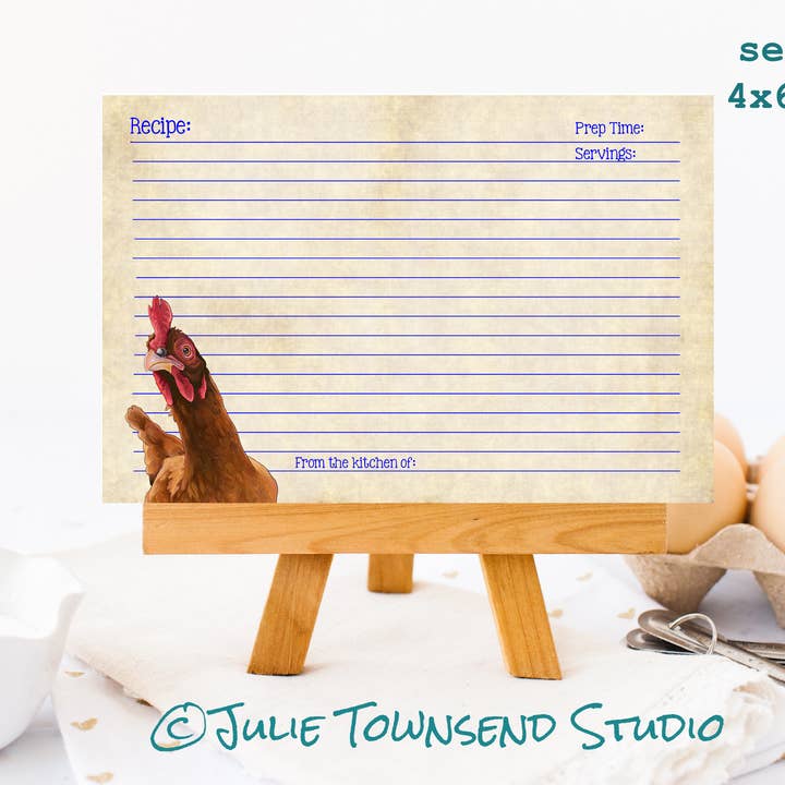 Julie Townsend Studio - Wholesale Recipe Card - Recipe Cards - Assorted Set 2 - Set of 12 Farm Recipe Cards2