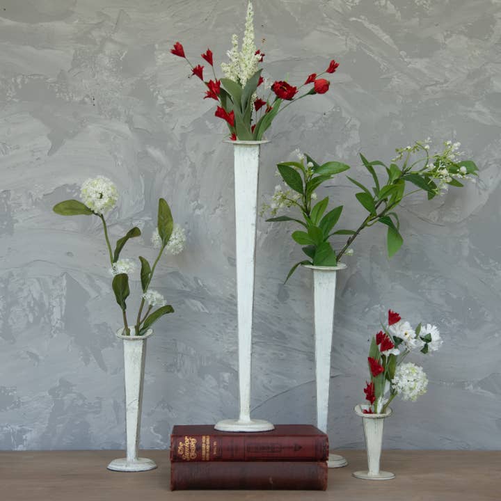 Ragon House - Wholesale Vase - 16.5" WHITE TAPERED VASE