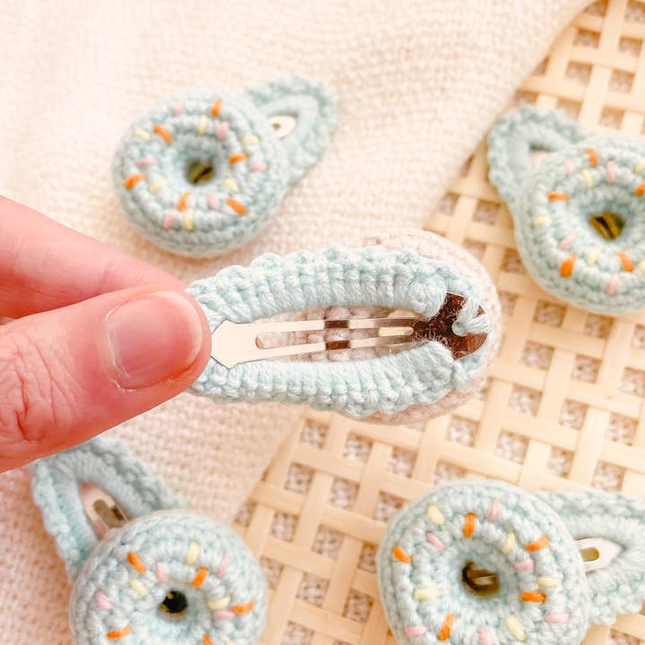 miniwhale studio - Wholesale Hair Clip - Kids - Hand-Made Crochet Donut Hair Clips