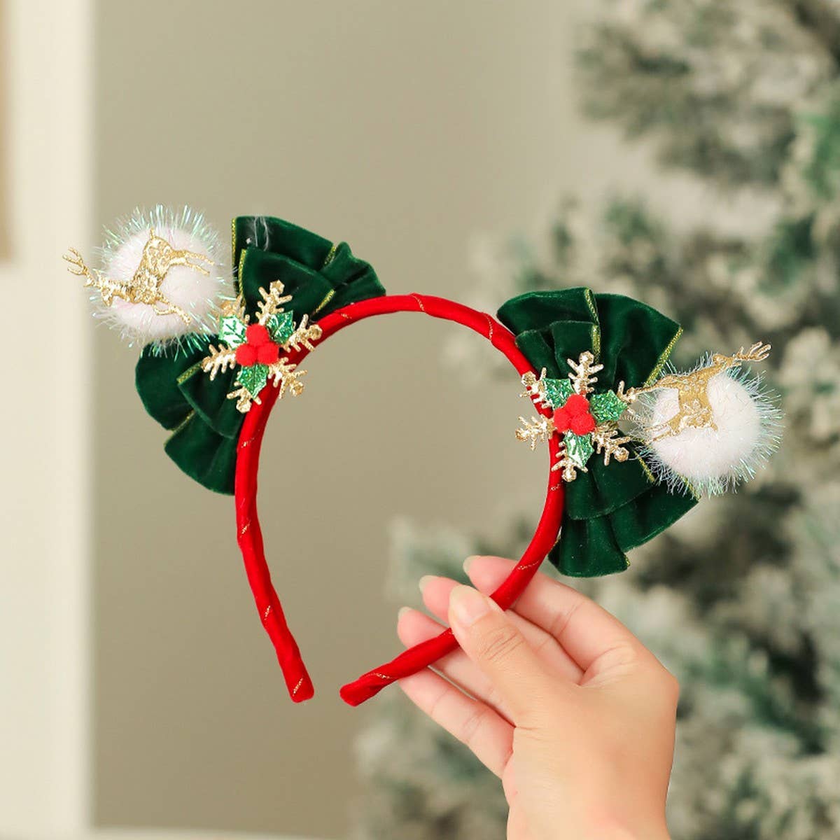 ACCITY - Wholesale Fashion Headband - Women's - Christmas Party Hat Feather Headband Decor_CWMM105853