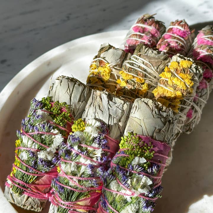 Sacred Sunday - Wholesale Sage Bundle - Wildflower + White Sage Smudge Wand