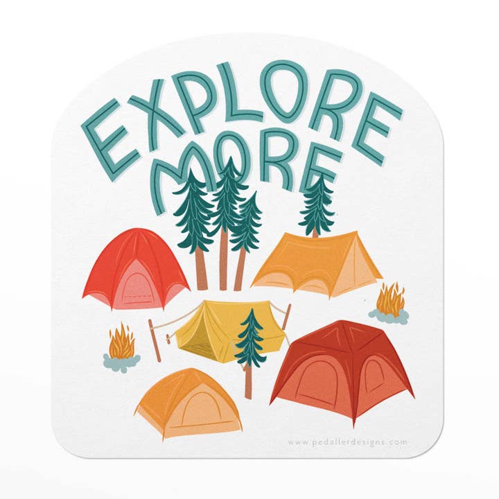 Explore More Camping Vinyl Sticker for wholesale by Pedaller Designs