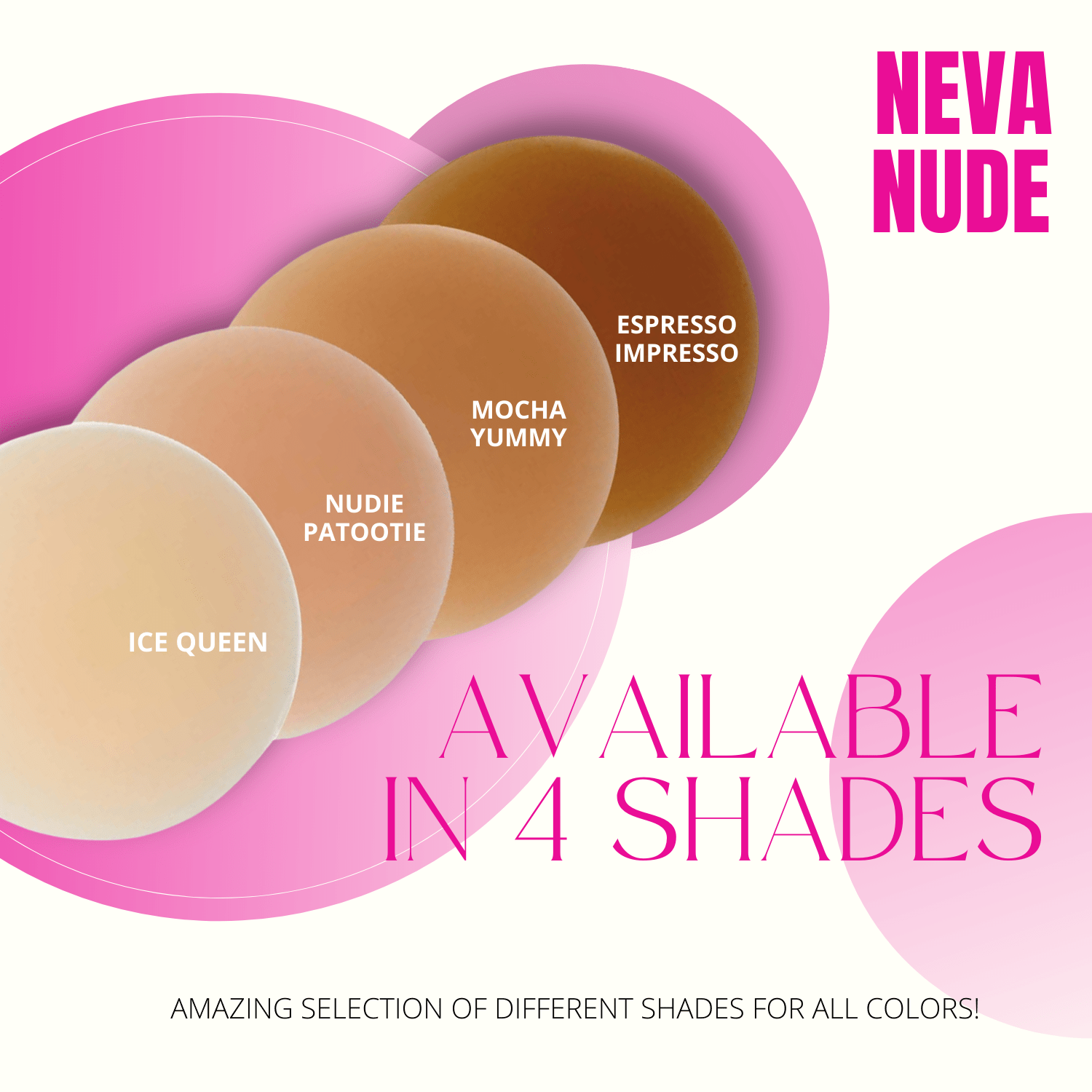 Nudie Patootie Nude Skin INVISIBLE REUSABLE Silicone Nipple Cover Pasties for wholesale on Faire7