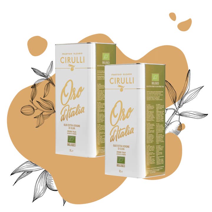 2 Lattine di olio extravergine Biologico • 2 X 3 Litri per la vendita all'ingrosso da parte di Olio Cirulli