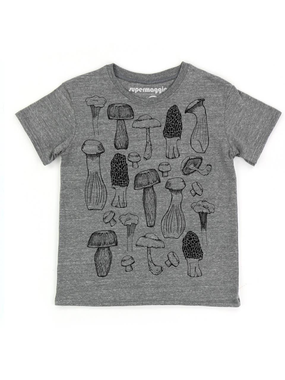 Supermaggie @ Faire - Wholesale Screen Printed T-Shirt - Kids - Mushrooms Kid's Eco Tee3