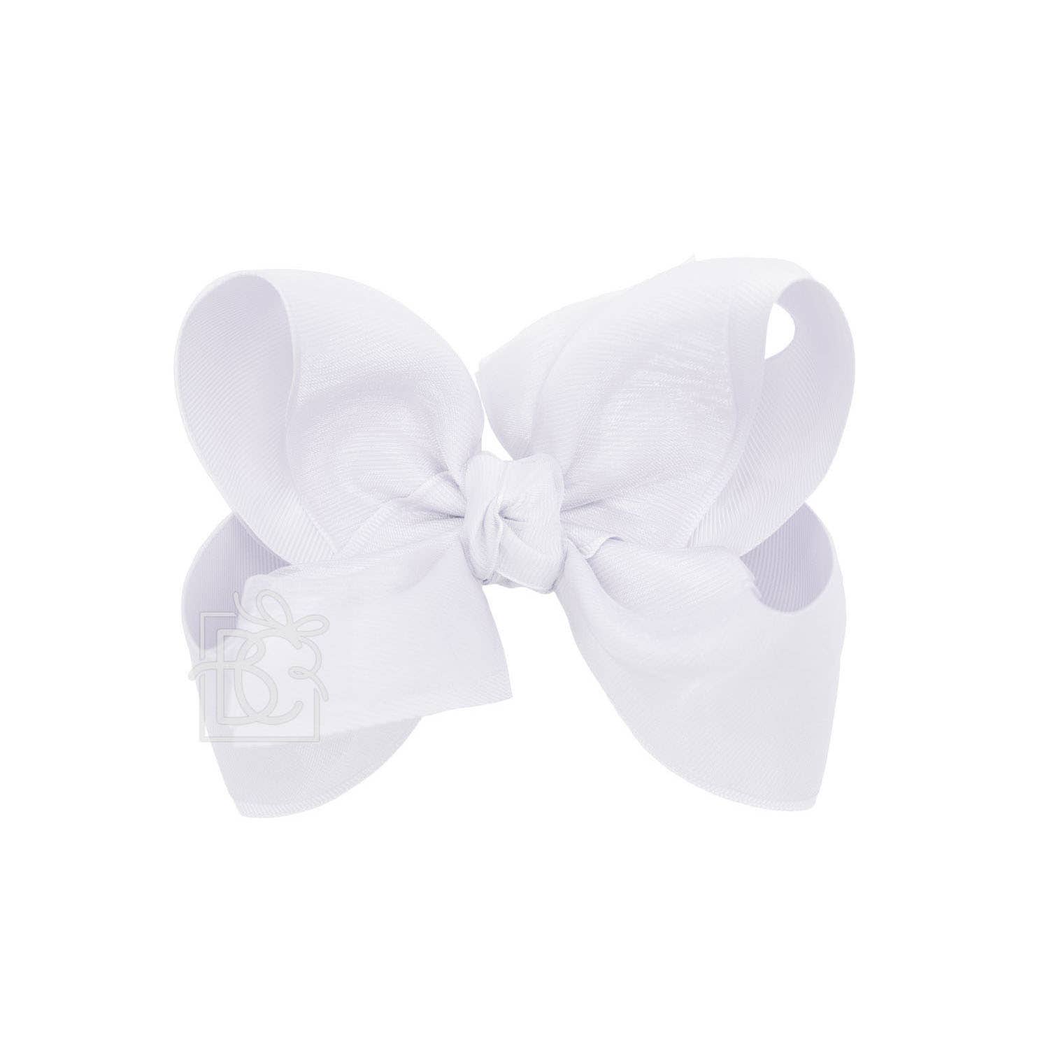 Beyond Creations, LLC – wholesale Hair bow – Kids – LAYERED ORGANZA/GROSGRAIN BOW ON CLIP62
