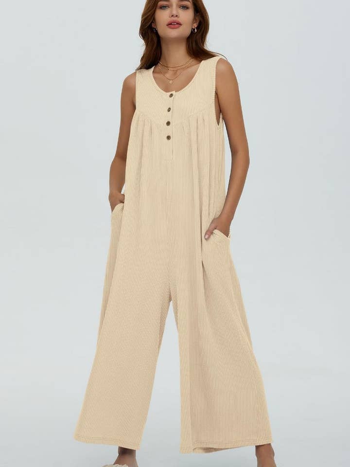 NINEXIS - Wholesale Jumpsuit - Women's - CWSJS0720_SOLID COLOR CASUAL LOOSE POCKET JUMPSUIT17