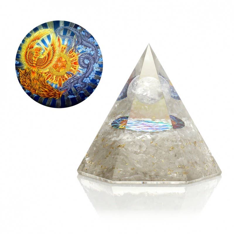 UniArt - Wholesale Spiritual Stone/Crystal - Hexagonal orgonite with sphere and natural stones7