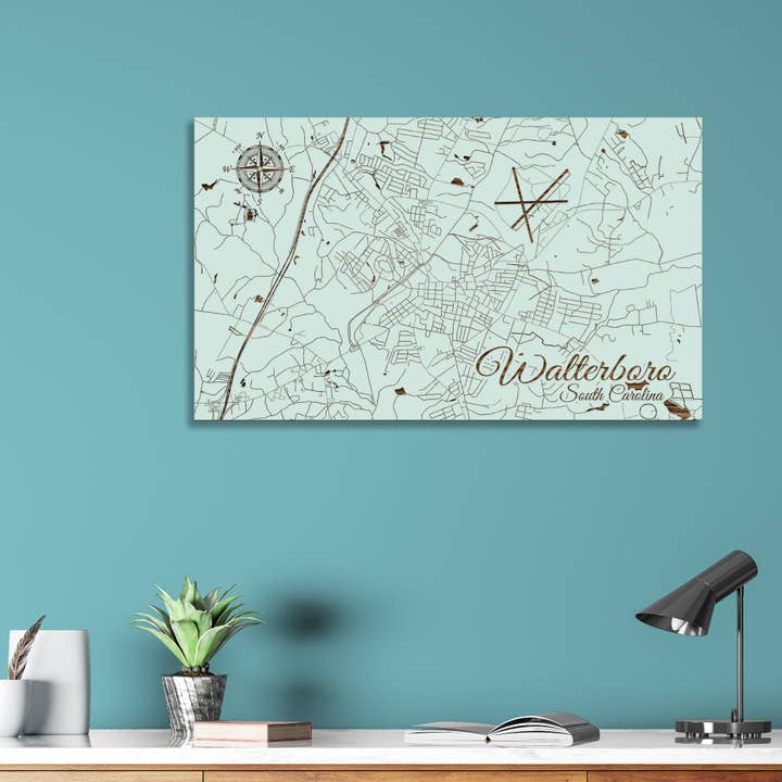 South Carolina: Walterboro Street Map for wholesale by Fire & Pine