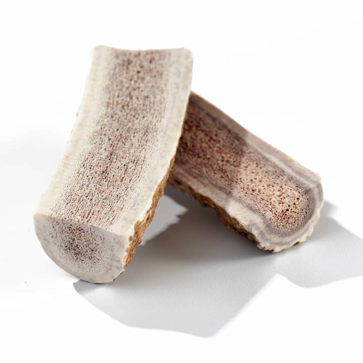 Buck Bone Organics - Wholesale Pet Chew Toy - Dog - Elk Antler Dog Chew Medium Split Double Pack