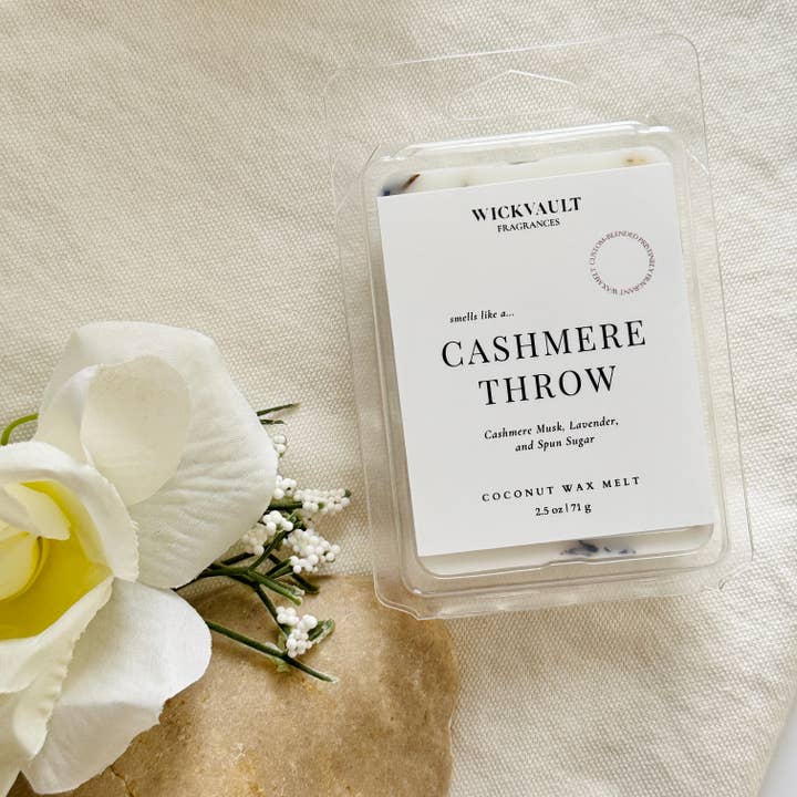 Cashmere Throw - Botanical Lavender Coconut Soy Wax Melt for wholesale by Wick Vault Fragrances