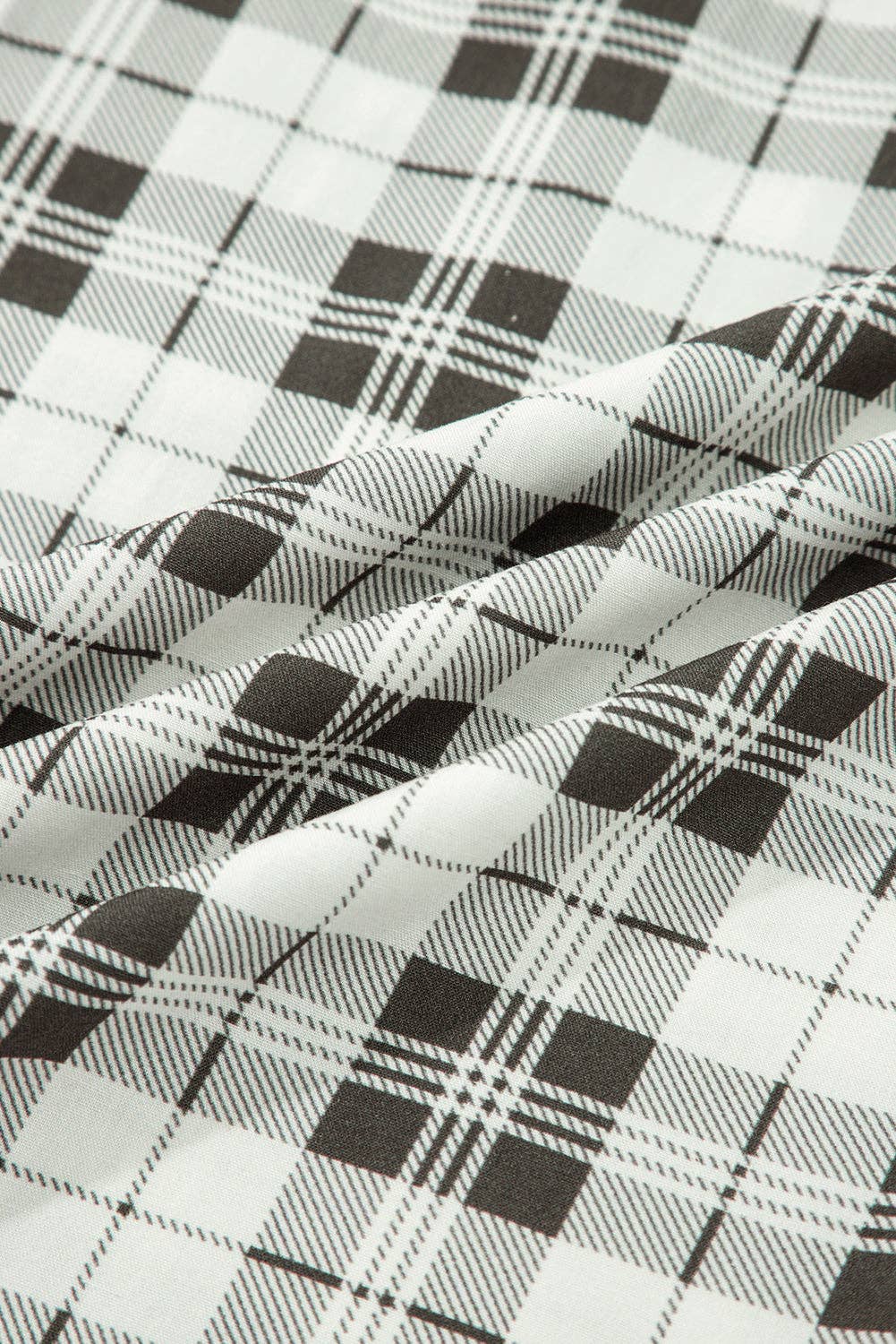 Gray Plaid Patchwork Wide Leg Pants for wholesale on Faire8