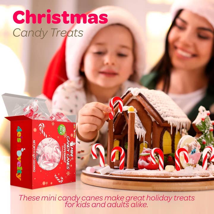 4E's Novelty - Wholesale Candy Cane -
4E's 100pc Mini Peppermint Candy Canes - 2", Wrapped Treats1