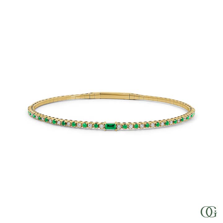 Fijne Smaragd Armband (0,6 CTW) voor wholesale door Orchid Gems Fine Jewelry
