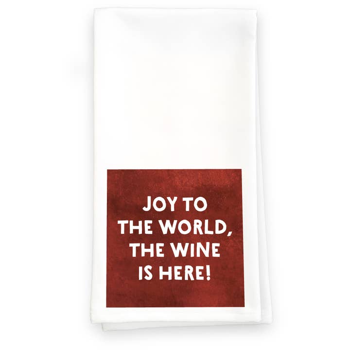 Wine Is Here - Towel (Christmas) for wholesale by Paisley & Parsley