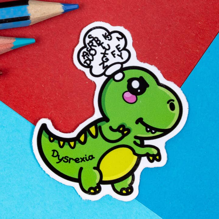 Dyslexie Dinosaurier-Aufkleber - Legasthenie für den Großhandel von Innabox Ltd