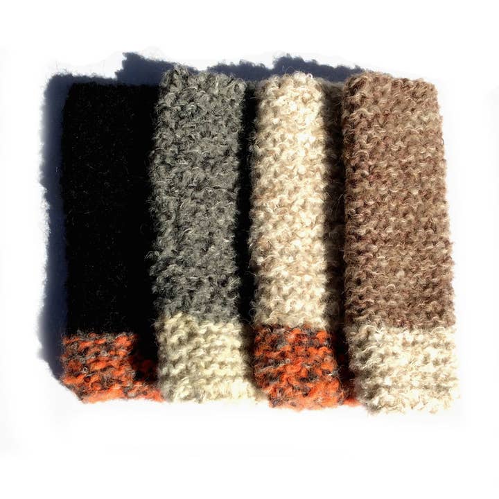 2 Couleurs Main Tricot Bébé Alpaga Chauffe-Mains pour la vente par Silk Wool and Bijoux