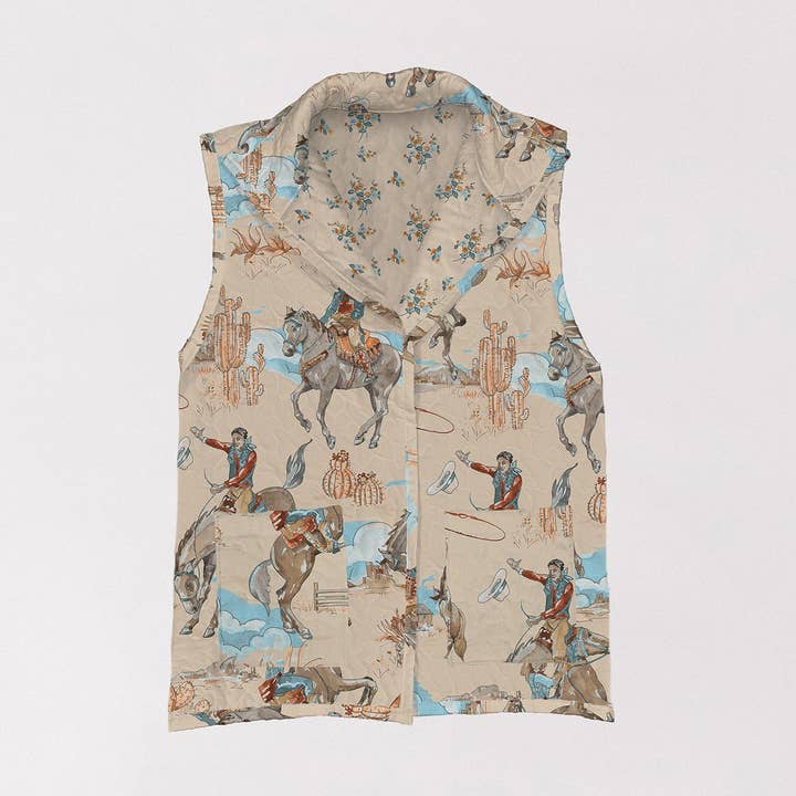 Birdie Pastel Quilted Ruby Vest for wholesale by Ida Mae Home