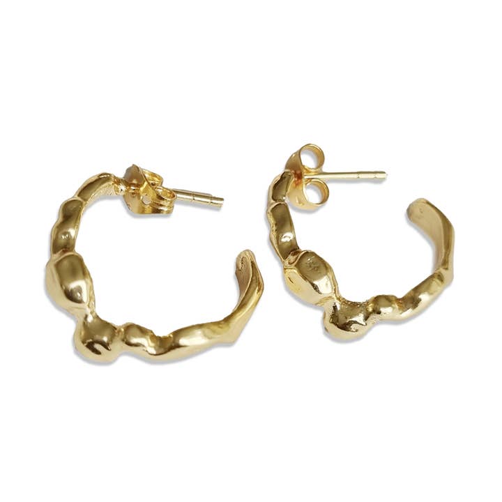 Meshca - Wholesale Hoop earrings - LARGE CRINKLE HOOPS0