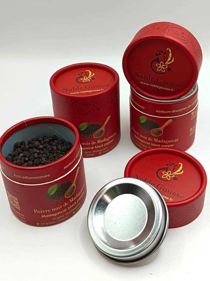 Pimienta Negra de Madagascar en Granos - 50 g para venta al por mayor de Noble Gousse
