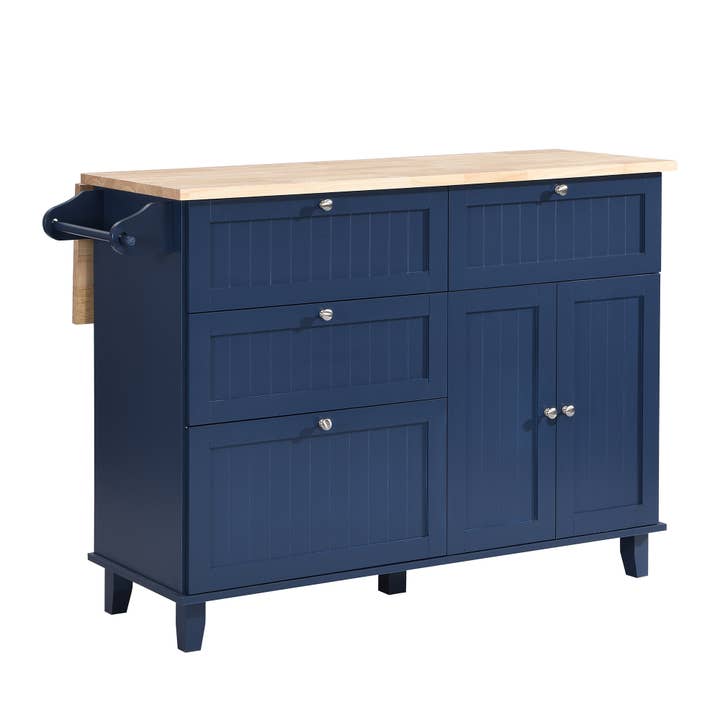 Blue Farmhouse Kitchen Island Set for wholesale on Faire7