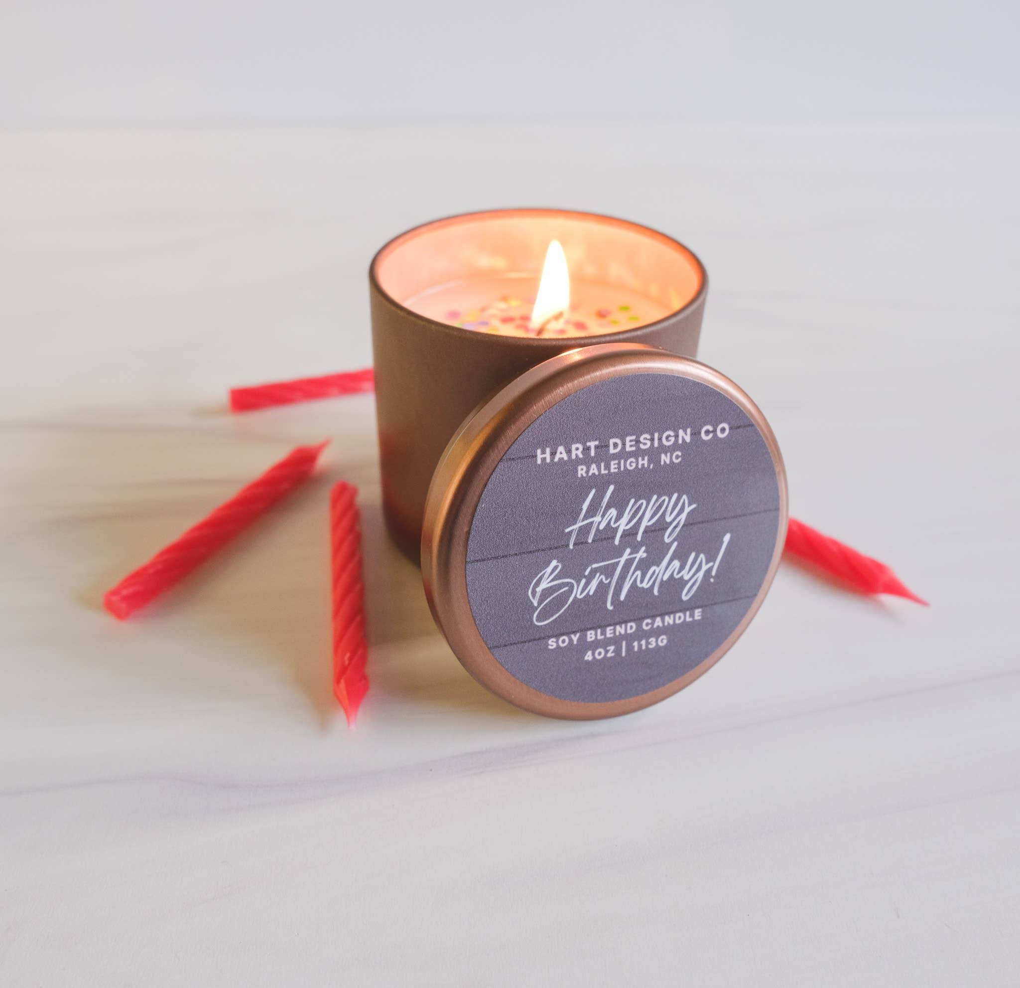 Hart Design Co - Wholesale Jar/Filled Candle - Happy Birthday Gift Candle | Celebration Collection0