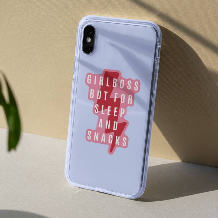 GetBullish - Wholesale Sticker - Girl Boss But For Sleep and Snacks Die Cut Vinyl Sticker1