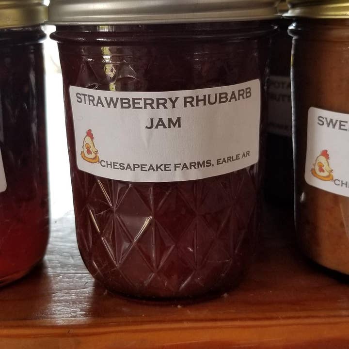 Confiture de Fraises et Rhubarbe Bio – 8 oz – Cultivé en Arkansas pour la vente par Chesapeake Farms LLC