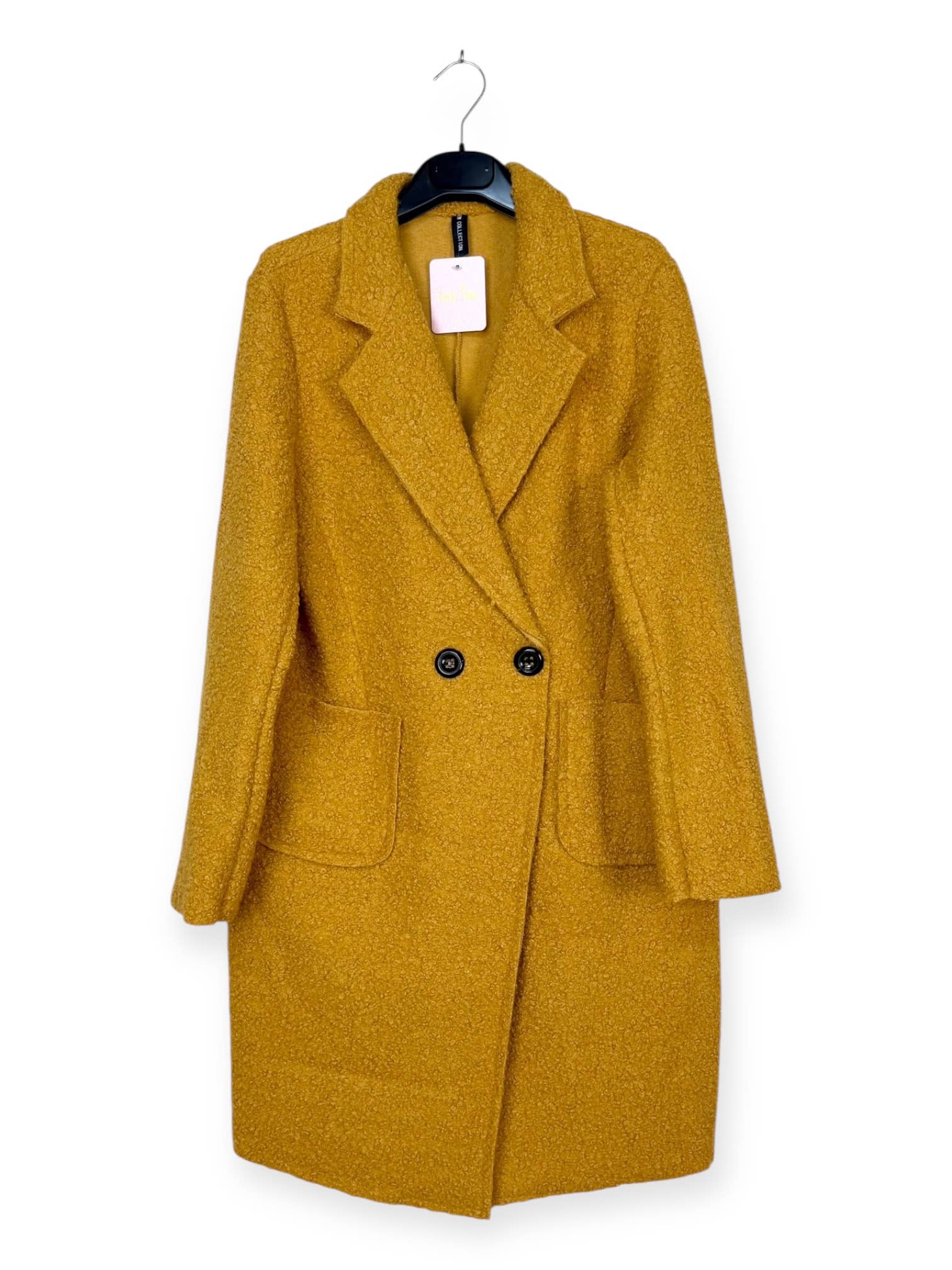 Lucky Nana – Großhandel Mantel - Damen – AH 2083 - Zweiknopf-Mantel aus Bouclé22