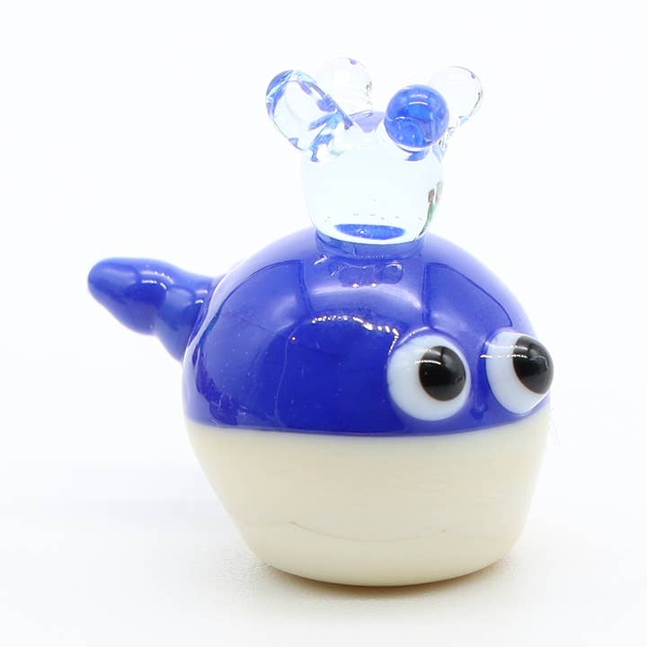 Whale Glass Miniature Ornament, Collectable, Keepsake for wholesale by Joy McMillan Glass