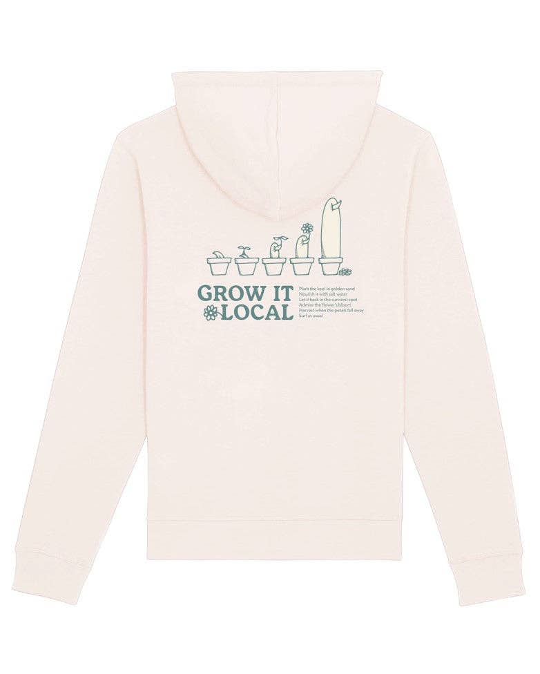 olas de coral - Wholesale Hoodie - Men's - Grow It Local Sweatshirt - Vintage White2