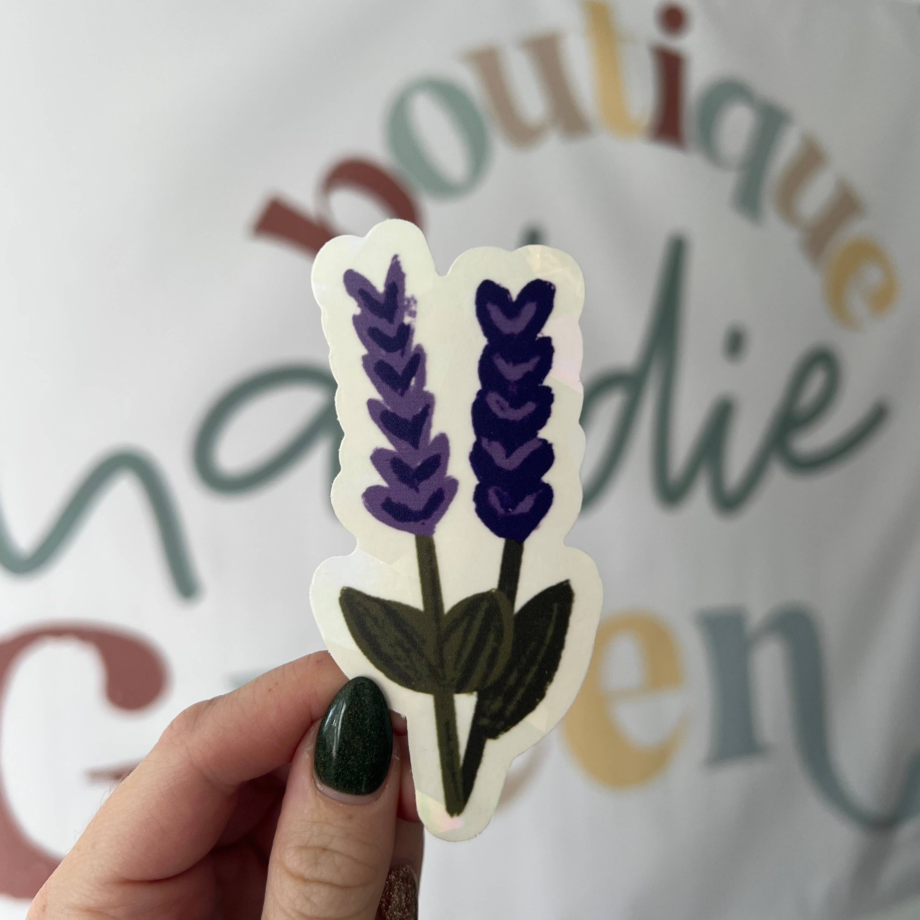 Maddie Green Designs - Wholesale Suncatcher - Lavender Flower Vinyl Suncatcher Decals2