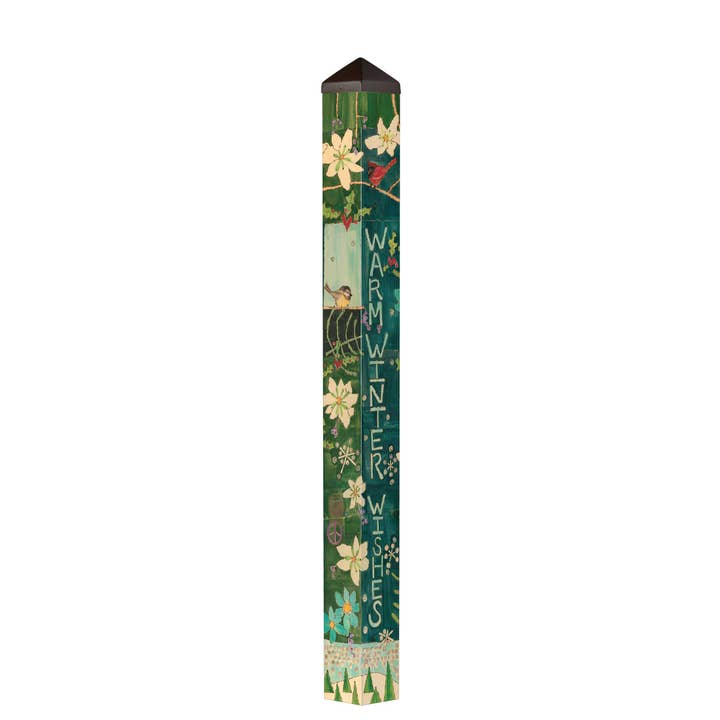 Warm Winter Wishes 60" Art Pole for wholesale by Studio M